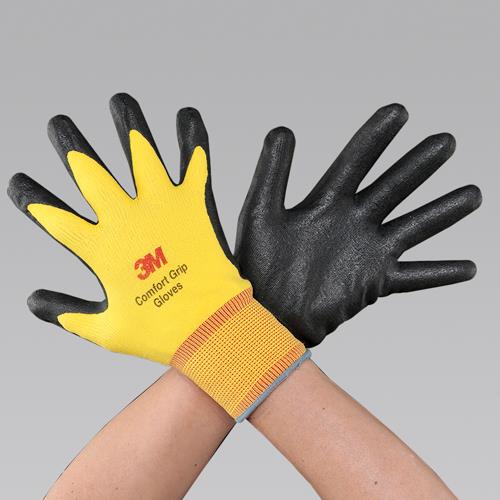 【直送品】エスコ EA354MA-19[Ｍ/215mm]手袋(ニトリルゴムコート/イエロー) 1個（ご注文単位1個）