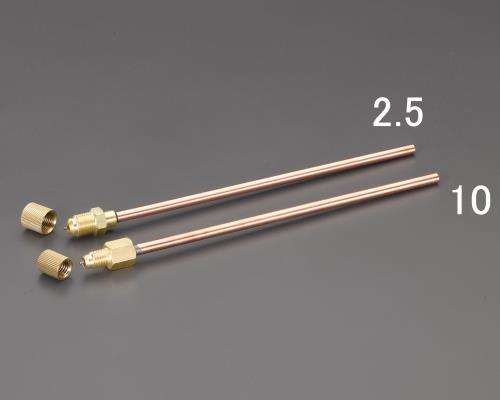 >【直送品】エスコ EA402GA-10 Ｍ10200mm銅管付アクセスバルブ(2本) 1個（ご注文単位1個）
