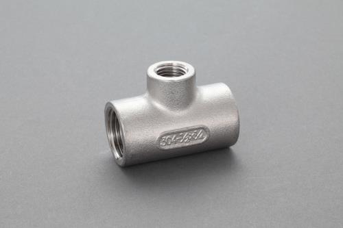 >エスコ EA469AF-3A Rc3/8”xRc1/4”xRc3/8”異径チーズ(SUS製) 1個（ご注文単位1個）【直送品】