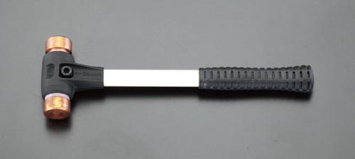 【直送品】エスコ EA575HB-1 680ｇ/30mmハンマー(銅・ハード/ファイバーＧ・Ｈ) 1個（ご注文単位1個）