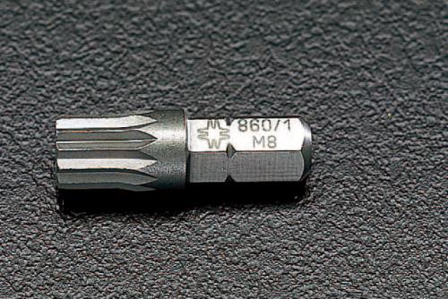 >エスコ EA611GX-8 M8x25mm［XZN]ドライバービット 1個（ご注文単位1個）【直送品】