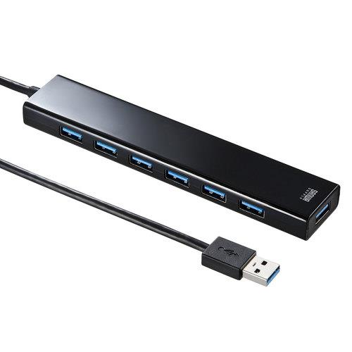 >エスコ EA764AD-76A[7ポート]USB3.0ハブ(急速充電＆同期ポート付) 1個（ご注文単位1個）【直送品】