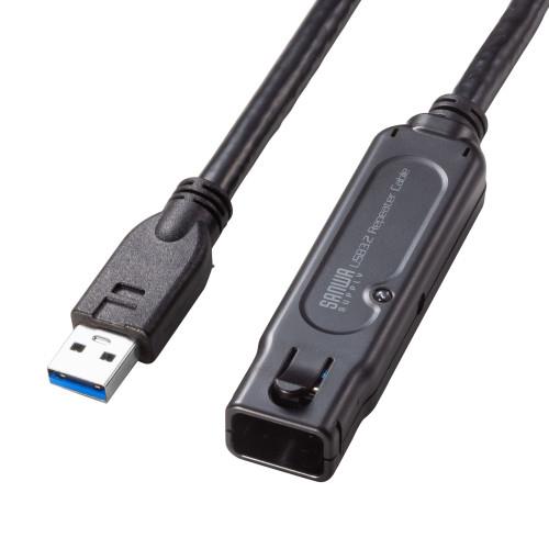 >エスコ EA764AF-29 15mアクティブリピーターケーブル(USB3.2/抜止ロック) 1個（ご注文単位1個）【直送品】