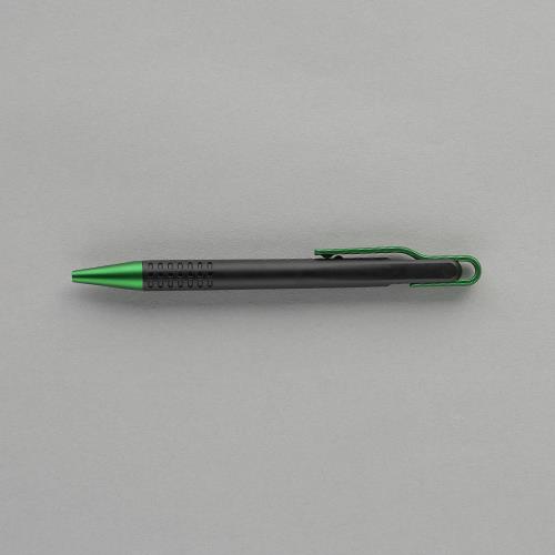 エスコ EA765MG-604 0.7mmボールペン(黒/グリーン) 1個（ご注文単位1個）【直送品】