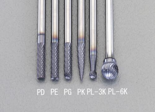 エスコ EA819PD-3K 3x13mm/3mm軸［Coated]超硬バー 1個（ご注文単位1個）【直送品】