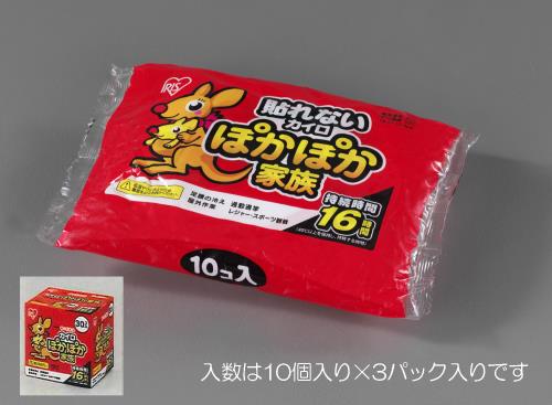 >エスコ EA922AK-12A 125x100mm使い捨てカイロ(30個) 1個（ご注文単位1個）【直送品】