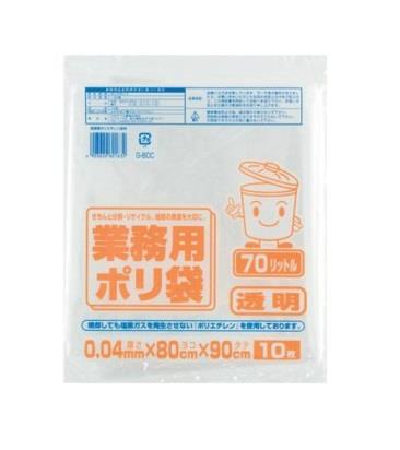 【直送品】エスコ EA995AD-206 70Ｌごみ袋(透明/10枚) 1個（ご注文単位1個）