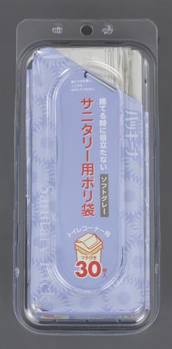 【直送品】エスコ EA995AD-301 250ｘ350mmポリ袋(トイレコーナー用/30枚) 1個（ご注文単位1個）