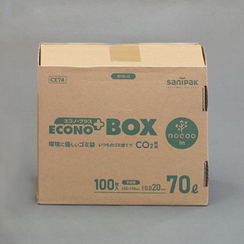 >【直送品】エスコ EA995AD-342A 800ｘ900mm/70Ｌポリ袋(半透明/100枚) 1個（ご注文単位1個）