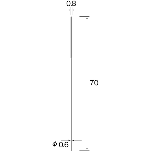 >トラスコ中山 ミニモ 電着ダイヤモンドワイヤ#180 Φ0.8（ご注文単位1本）【直送品】