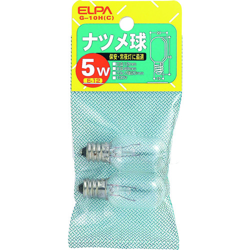 >トラスコ中山 ELPA ナツメ球透明（ご注文単位1個）【直送品】