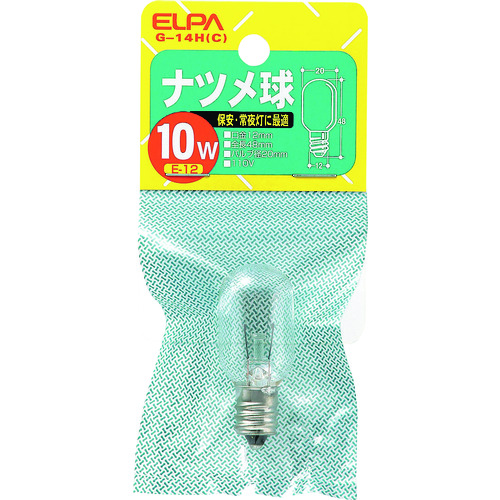 >トラスコ中山 ELPA ナツメ球10W透明（ご注文単位1個）【直送品】