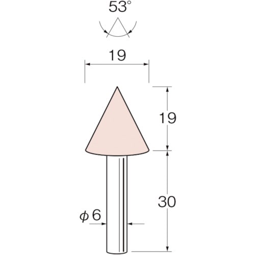 トラスコ中山 リューター 軸付砥石　125-9522（ご注文単位1袋）【直送品】