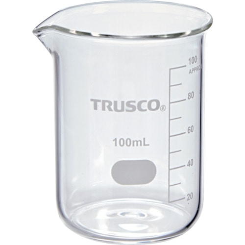 >トラスコ中山 TRUSCO ガラスビーカー 100ml（ご注文単位1個）【直送品】