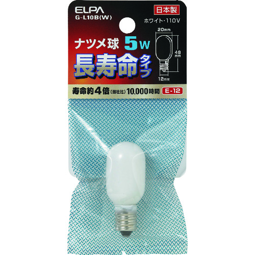 トラスコ中山 ELPA ナツメ球5WE12Wロング（ご注文単位1個）【直送品】