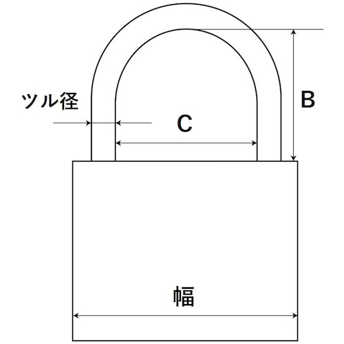 >トラスコ中山 WAKI 南京錠 バラ IB－058 35MM 334-1213  (ご注文単位1個) 【直送品】