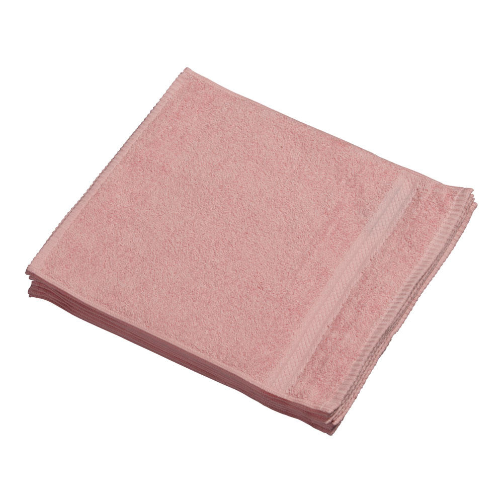 ウォッシュタオル　８１６０ （１袋・１０枚入）ピンク 1袋（ご注文単位1袋）【直送品】