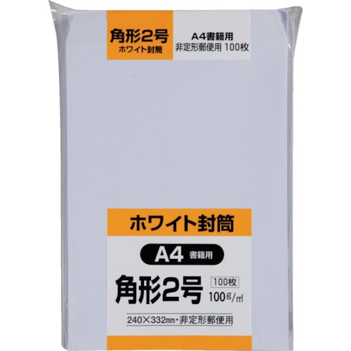 >トラスコ中山 キングコーポ ホワイト100 角形2号100g（ご注文単位1パック）【直送品】