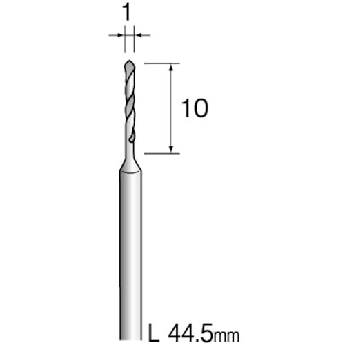 >トラスコ中山 ミニモ スチールドリル φ1 （10本入） 837-3692  (ご注文単位1袋) 【直送品】