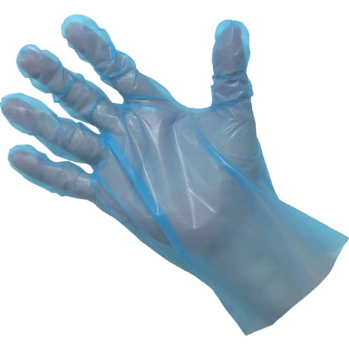 トラスコ中山 シンガー シンガーポリエチ指絞り手袋ブルー袋(200枚入)Ｌ（ご注文単位1袋）【直送品】