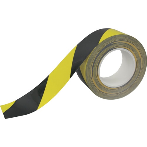 トラスコ中山 ＴＲＵＳＣＯ 2インチ芯管 耐久ラインテープ50Ｘ20 黄/黒色 厚さ0.16mm（ご注文単位1巻）【直送品】