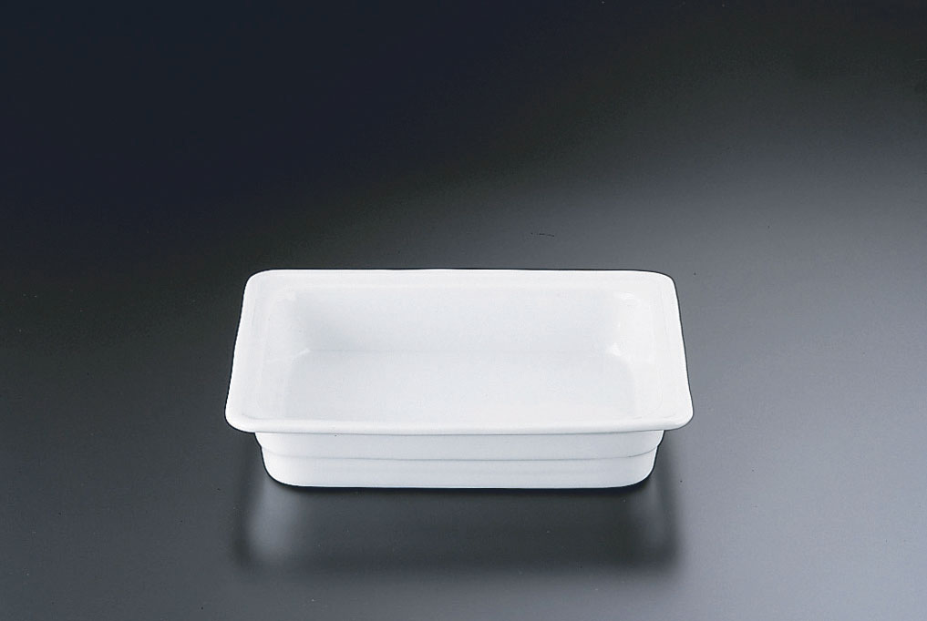 【直送品】陶器製　ガストロノームディッシュ １／２　２５mm　ＰＡ２４１ 1個（ご注文単位1個）