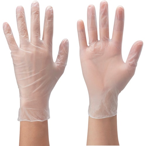 トラスコ中山 ショーワ ビニール使い捨て手袋 ナイスハンドきれいな手つかいきりグローブ ビニール 100枚入 Ｌサイズ（ご注文単位1箱）【直送品】