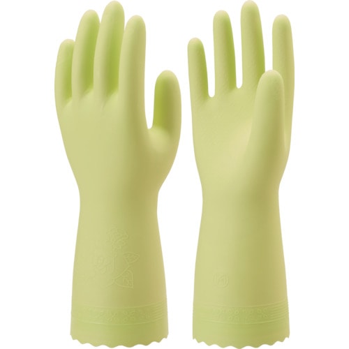 トラスコ中山 ショーワ 塩化ビニール手袋 ナイスハンドミュー薄手 グリーン Ｍサイズ（ご注文単位1組）【直送品】