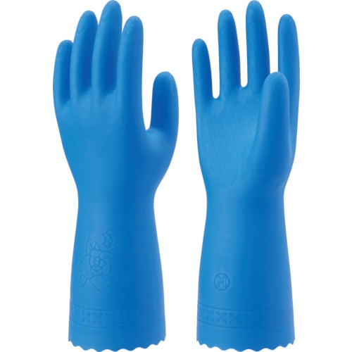 トラスコ中山 ショーワ 塩化ビニール手袋 Ｎｏ160耐油薄手 ブルー Ｌサイズ（ご注文単位1組）【直送品】