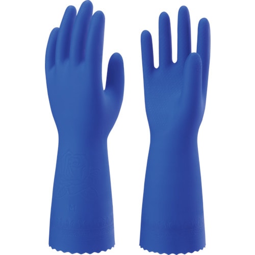 トラスコ中山 ショーワ 塩化ビニール手袋 Ｎｏ170耐油厚手 ブルー Ｌサイズ（ご注文単位1組）【直送品】