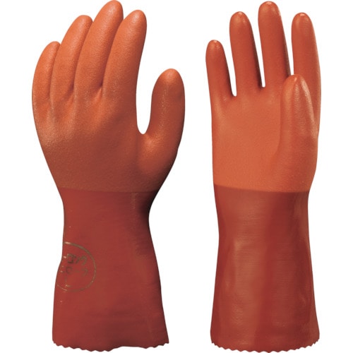 トラスコ中山 ショーワ 塩化ビニール手袋 Ｎｏ620ニューロングビニローブ オレンジ ＬＬサイズ（ご注文単位1組）【直送品】