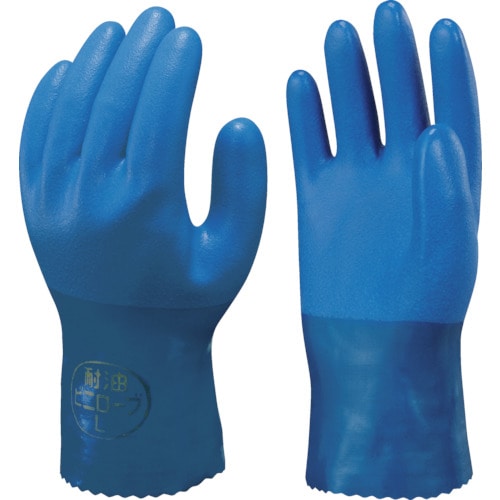 トラスコ中山 ショーワ 塩化ビニール手袋 Ｎｏ650耐油ビニロ-ブ ブルー 3Ｌサイズ（ご注文単位1組）【直送品】