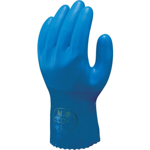 トラスコ中山 ショーワ 塩化ビニール手袋 耐油ビニローブ5双パック ブルー Ｌサイズ（ご注文単位1袋）【直送品】