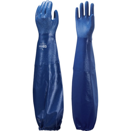 トラスコ中山 ショーワ 腕カバー付手袋 Ｎｏ774ニトローブＴＹＰＥ-Ｒ65 ブルー ＬＬサイズ（ご注文単位1組）【直送品】