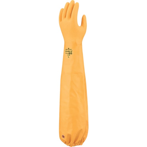 トラスコ中山 ショーワ 腕カバー付手袋 Ｎｏ774ニトローブＴＹＰＥ-Ｒ65 イエロー ＬＬサイズ（ご注文単位1組）【直送品】