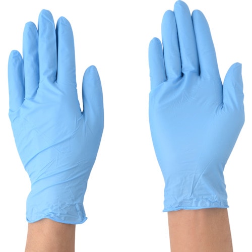 トラスコ中山 エステー モデルローブニトリル使いきり手袋(粉つき)Ｍブルー ＮＯ981（ご注文単位1箱）【直送品】