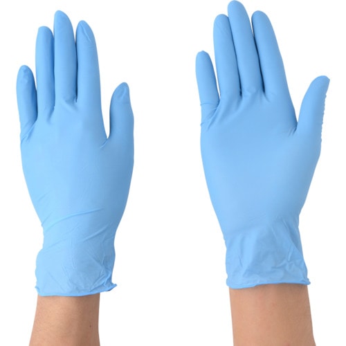 トラスコ中山 エステー モデルローブニトリル使いきり手袋(粉つき)Ｓブルー ＮＯ981（ご注文単位1箱）【直送品】