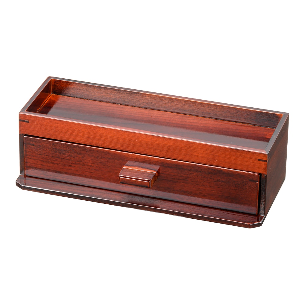 >【直送品】木製　カスター＆箸箱　ブラウン  1箱（ご注文単位1箱）