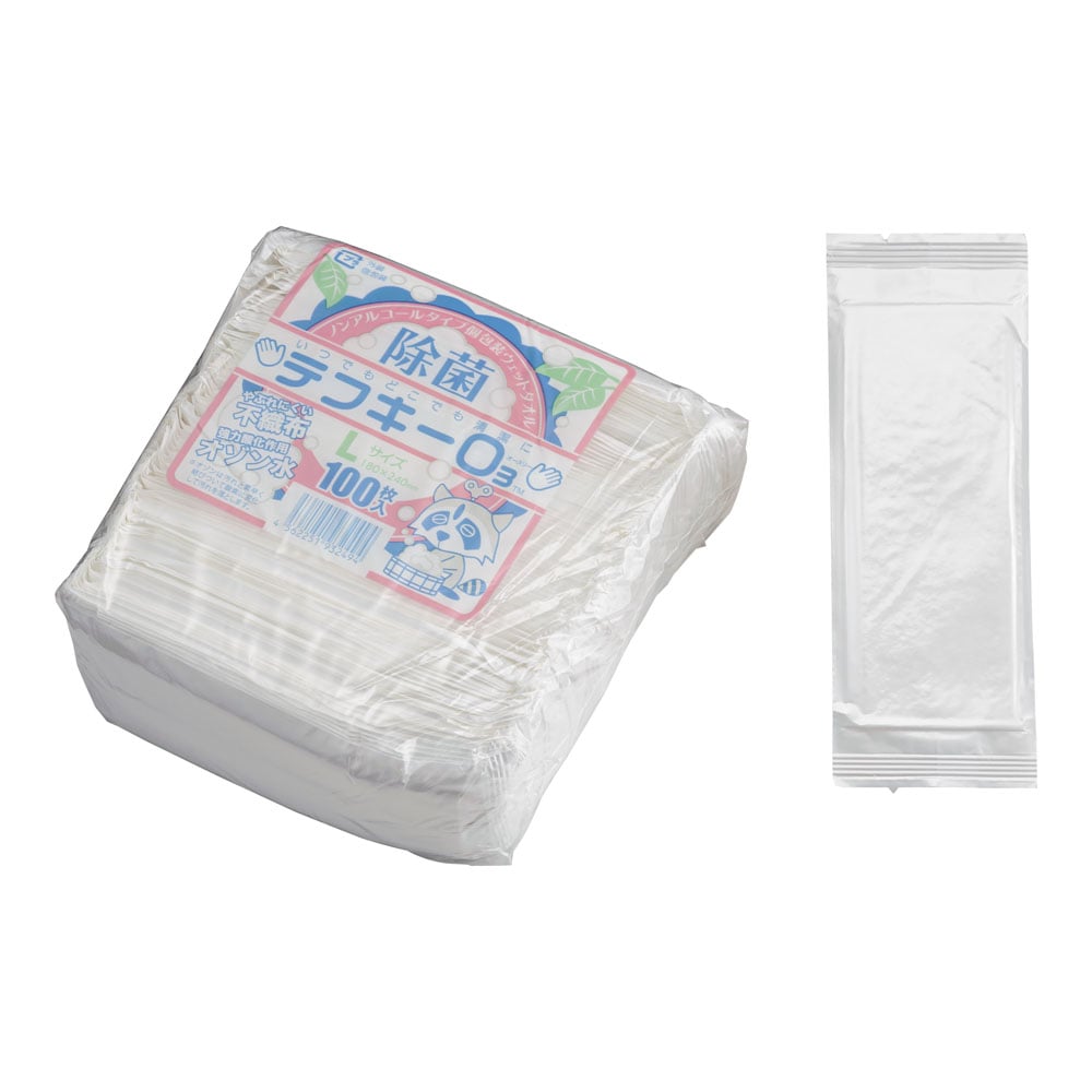 【直送品】平型おしぼり Ｌ　（１００枚入） 1袋（ご注文単位1袋）