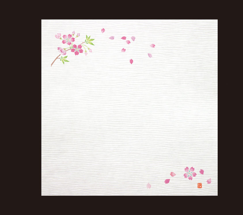【直送品】耐油しぼり懐敷　４寸（１００枚入） 桜　　ＴＡ－Ｅ０６ 1袋（ご注文単位1袋）