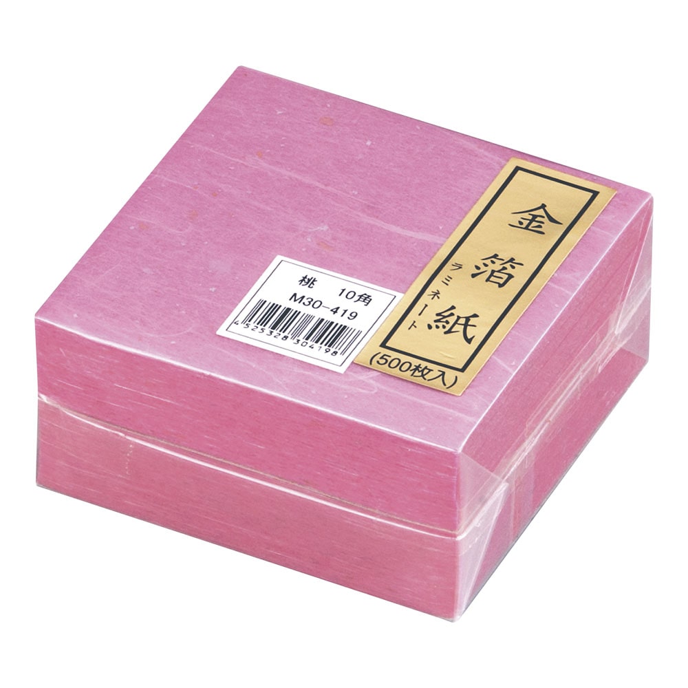 【直送品】金箔紙ラミネート　桃　（５００枚入） Ｍ３０－４１９ 1袋（ご注文単位1袋）