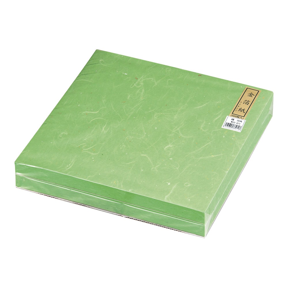 【直送品】金箔紙ラミネート　緑　（５００枚入） Ｍ３３－４７１ 1袋（ご注文単位1袋）
