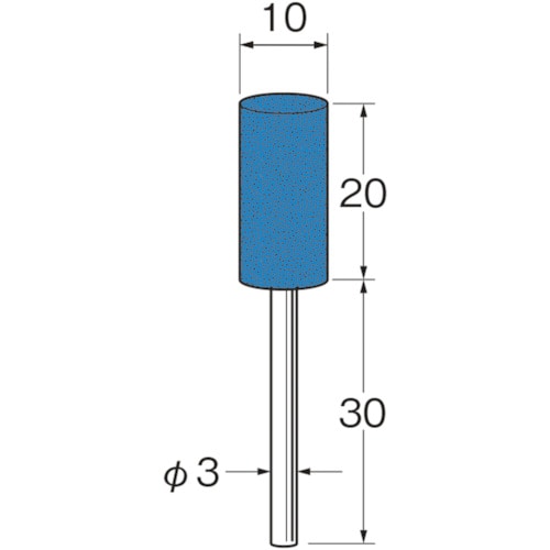 >トラスコ中山 リューター 軸付セラミックゴム砥石(金属研磨用)外径(mm)：10粒度(#)：120（ご注文単位1袋）【直送品】