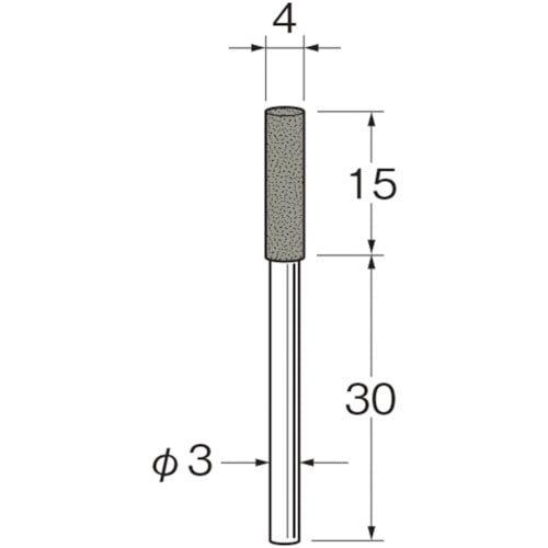 >トラスコ中山 リューター 軸付ハードラビン砥石（金属研削用）R4902粒度（＃）：120 128-3166  (ご注文単位1袋) 【直送品】