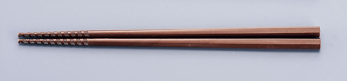 トルネード箸 ＰＭ－１０４　１８cm　茶 1袋（ご注文単位1袋）【直送品】