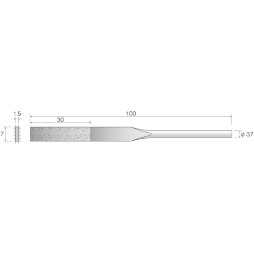 >トラスコ中山 ミニモ 電着ダイヤモンドヤスリ#140 平　852-9024（ご注文単位1本）【直送品】