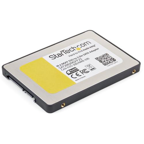 >トラスコ中山 スターテック HDDコンバーター／M.2 SSD － 2.5インチ SATA／アダプタケース／NGFF 492-8215  (ご注文単位1箱) 【直送品】