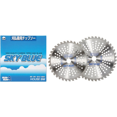 >トラスコ中山 ハウスB.M 刈払チップソー「SKY BLUE」　335-8101（ご注文単位1枚）【直送品】