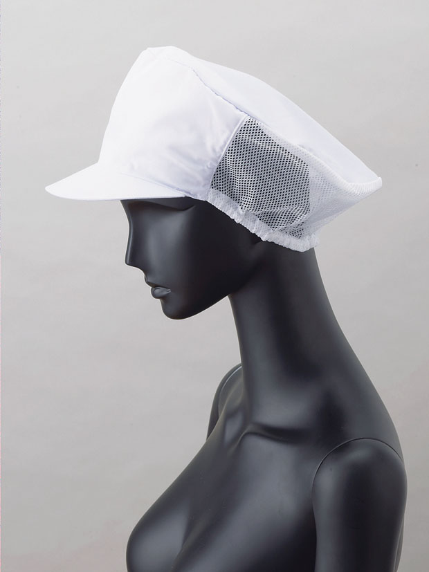 ツバ付婦人帽メッシュ付　　ＵＳ－２６５３ （ホワイト） 1袋（ご注文単位1袋）【直送品】
