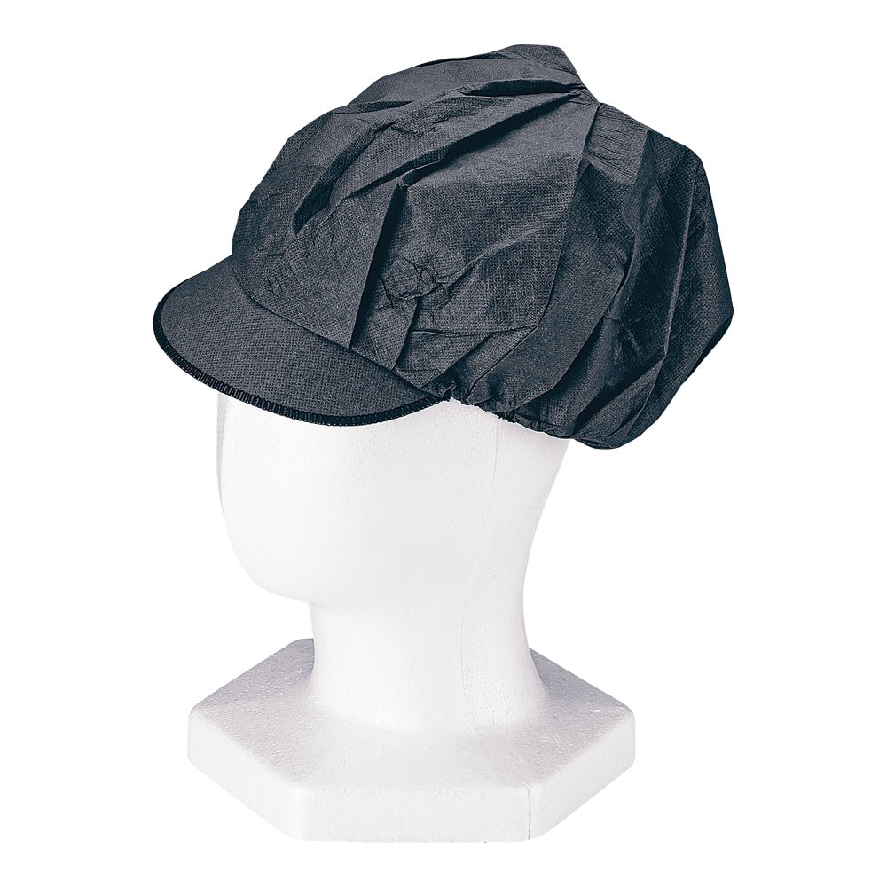 つくつく帽子　キャスケット　ＥＬ－７００ ブラック２０入（電石不織布） 1袋（ご注文単位1袋）【直送品】